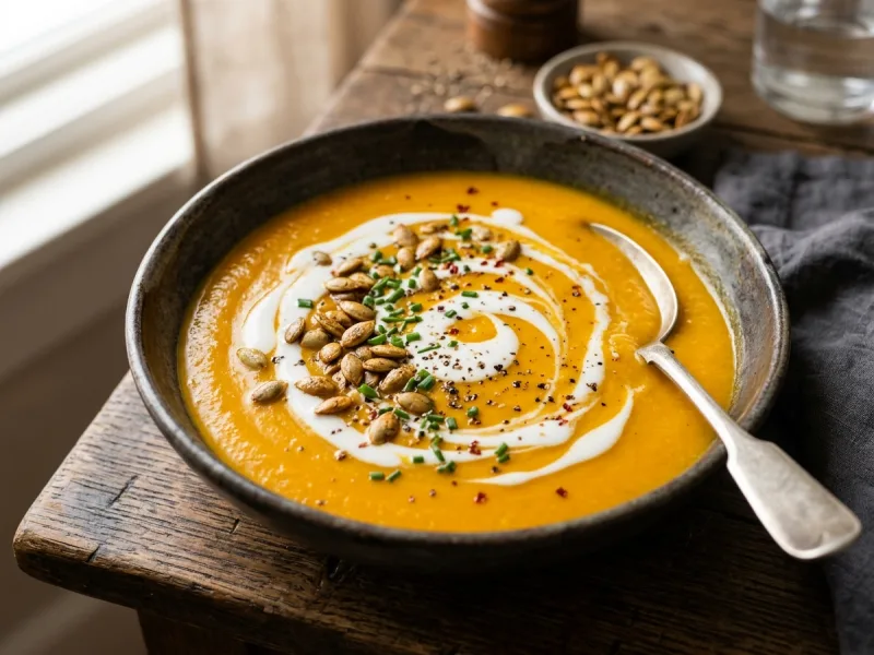 Velvety Butternut Squash and Ginger Soup