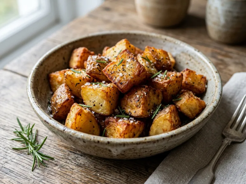 Crispy Garlic and Rosemary Roasted Potatoes