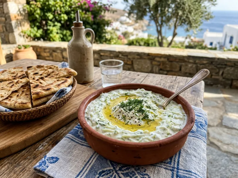 Authentic Greek Tzatziki Cucumber and Yogurt Dip